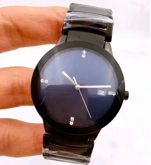 Luxury New Mens Ladies Yellow Gold Ceramica Quartz Round Black White Ceramic Couple Watch Fashion Watches