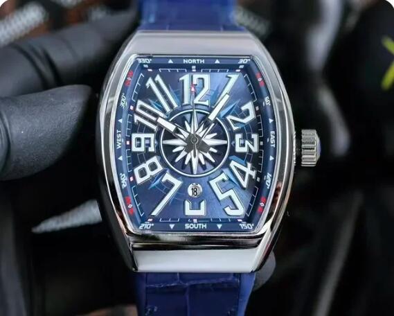 Luxury New Mens Automatic Mechanical Watch Black Blue Rubber Rose Gold V45 Fashion Watches