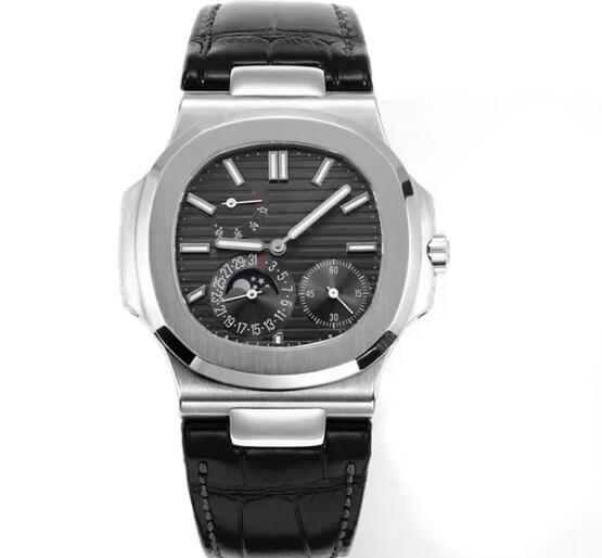Luxury New Men Watch 5712 Automatic Mechanical Watches Stainless Steel Nautilus Sapphire Rose Gold Black Blue Leather 40MM