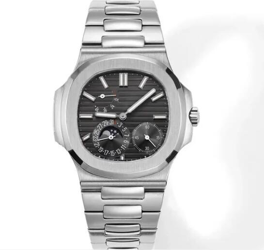 Luxury New Men Watch 5712 Automatic Mechanical Watches Stainless Steel Nautilus Sapphire Rose Gold Black Blue Leather 40MM