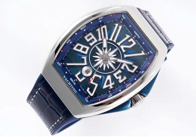 Luxury New V45 Mechanical Watch Automatic Blue Leather Reloj Hombre