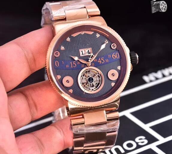 Luxury New Mens Mechanical Watch Automatic Rose Gold Tourbillion Relogio Masculino