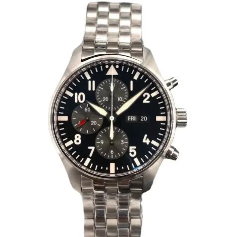 Luxury New Mens Automatic Mechanical Watch Pilot Steel Gray Sport Watches