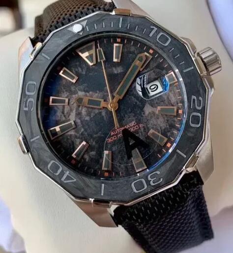 Luxury New Automatic Watch for Men Mechanical Watches Stainless Steel Rotatable Ceramic Black Canvas Leather Strap Sapphire