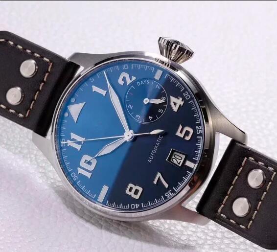 Luxury New Mechanical Mens Watch Automatic Big Pilots Le Petit Prince Blue Brown Leather Sport Watches