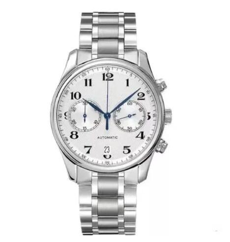 Luxury New New Mens Automatic Mechanical Watch Stainless Steel Bracelet White Number Dial Sapphire Calendar Relogio Masculino