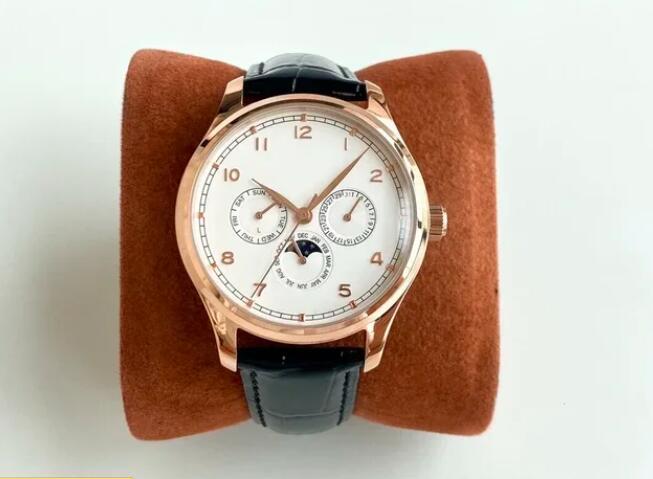 Luxury New Mens Automatic Mechanical Watch Rose Gold Blue White Dial Leather Strap Sport Watches