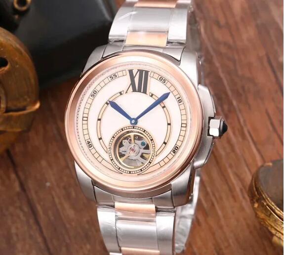 Luxury New Mens Mechanical Watch Automatic Rose Gold Black Blue Fashion Watches