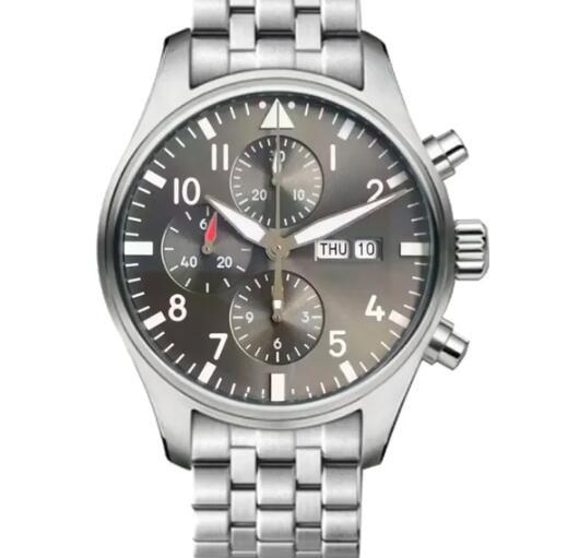 Luxury New Mens Mechanical Watch Pilots Automatic Prince Blue Green Dial Big Sport Stainless Steel Bracelet Watches 43mm