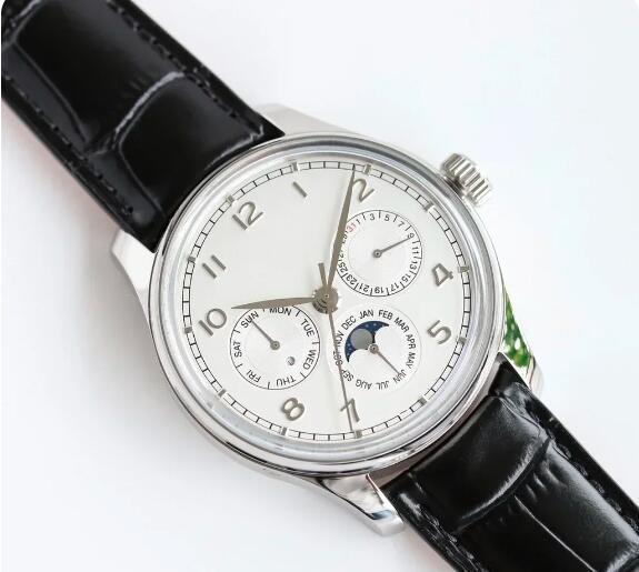 Luxury New Mens Sport Watch Black Leather Stainless Steel Automatic Mechanical Movement 43mm Green Blue Dial Watches