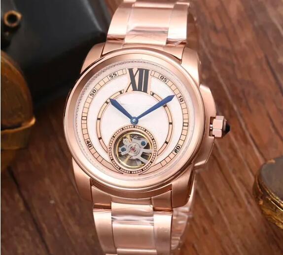 Luxury New Mens Mechanical Watch Automatic Rose Gold Black Blue Fashion Watches