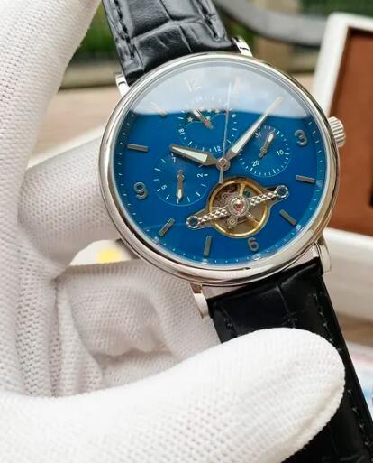 Luxury New Mens Mechanical Watch Automatic Rose Gold Black Brown Leather Tourbillion Moon Phase Sport Watches