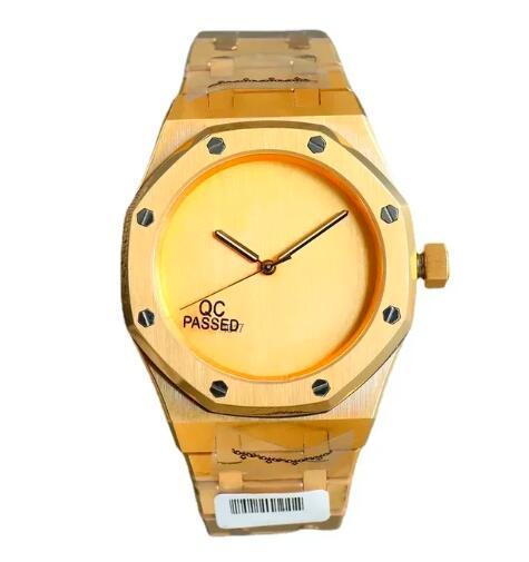 Luxury New Mens Automatic Mechanical Watch Stainless Steel Strap Yellew Gold Fashion Sport Wristwatch Blue