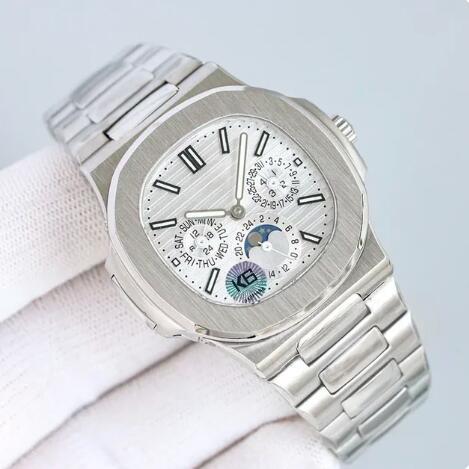 Luxury New Automatic Watch for Men Mechanical Watches Stainless Steel Silver Black Blue Rose Gold MoonPhase Three Eye 40mm