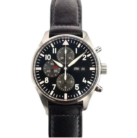 Luxury New Mens Mechanical Watch Pilot Automatic Black Leather Fashion Watches