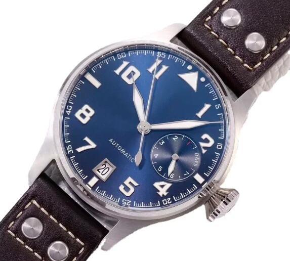 Luxury New Mechanical Mens Watch Automatic Big Pilots Le Petit Prince Blue Brown Leather Sport Watches