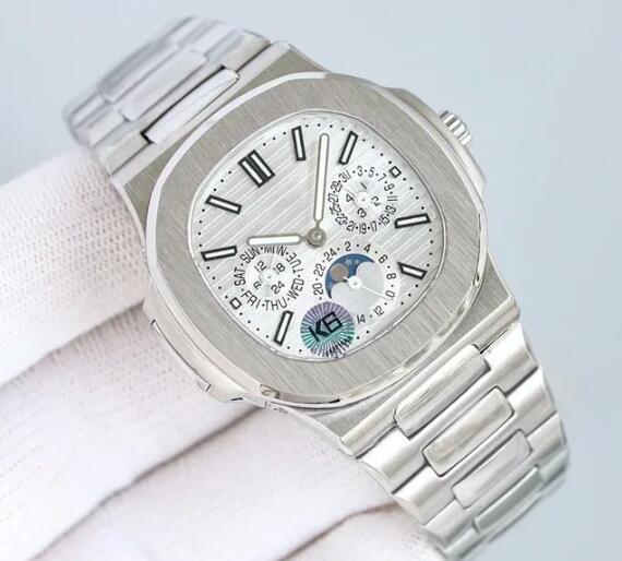 Luxury New Automatic Watch for Men Mechanical Watches Stainless Steel Silver Black Blue Rose Gold MoonPhase Three Eye 40mm