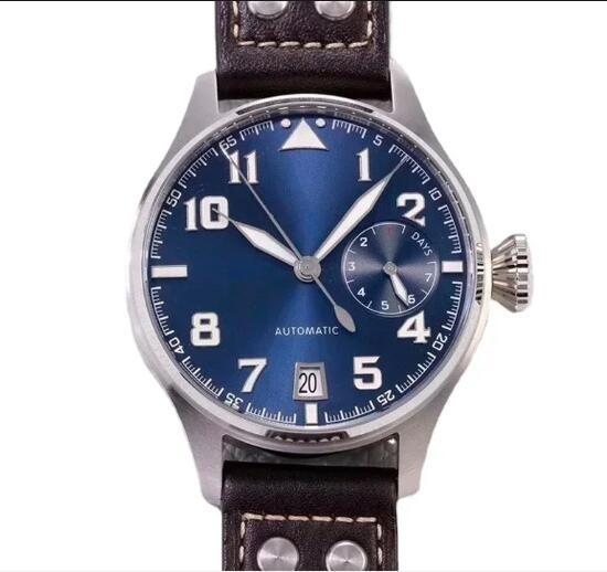 Luxury New Mechanical Mens Watch Automatic Big Pilots Le Petit Prince Blue Brown Leather Sport Watches