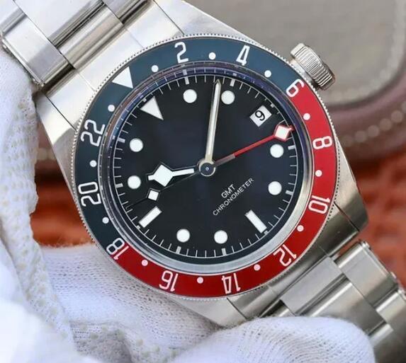 Men's Watch Automatic Mechanical Movement Black Blue Ceramic Bezel Stainless Steel Bracelet 42mm