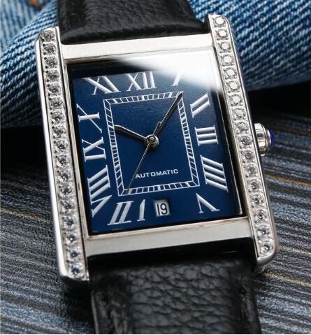 Luxury New Mens Tanks Automatic Mechanical Watch Black Brown Beathe Scratch-proof Diamond Fashion Watches