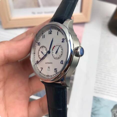 Luxury New Mens Mechanical Watch Pilots Prince Automatic Blue Leather Fashion Watches