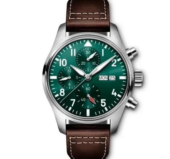 Luxury New Automatic Watch for Men Mechanical Watches Stainless Steel Big Pilots Brown Leather Green Blue Dial 43mm