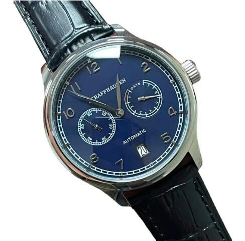 Luxury New Mens Mechanical Watch Automatic Portugieser Blue Black Leather Relogio Masculino
