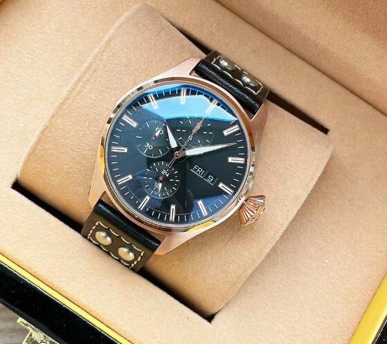 Luxury New Men Automatic Mechanical Watch Brown Black Leather Fashion Watches