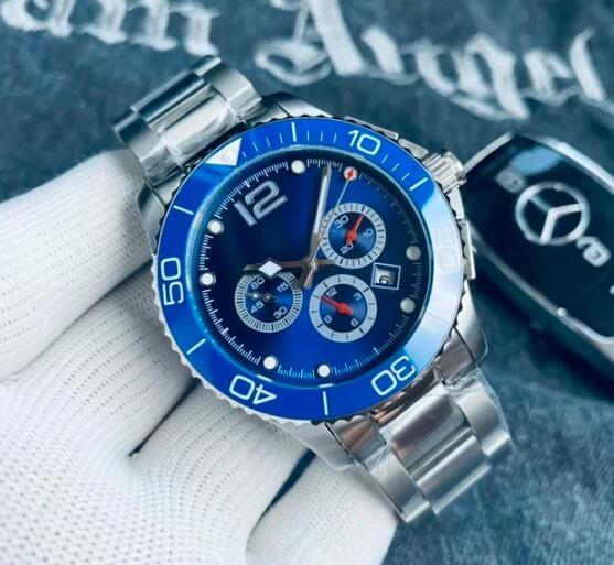 Luxury New Mens Watch Rotatable Ceramic Ring Automatic Mechanical Steel Strap Reloj Hombre