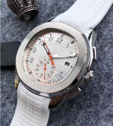 Luxury New Mens Mechanical Watch Automatic White Dual Time Grey Black Relogio Masculino