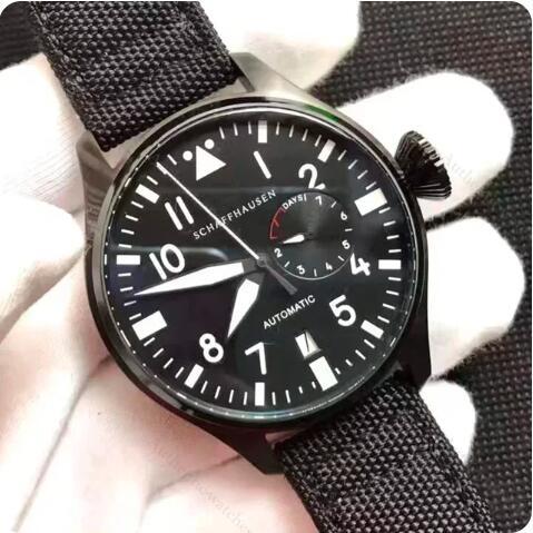 New Pilots Watch Automatic Brown Dial Luxury sports Men Mechanical WristWatch Black Brown Leather