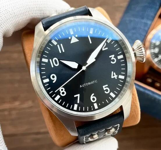 Luxury New Mens Mechanical Watch Big Pilots Automatic Blue Leather Reloj Hombre