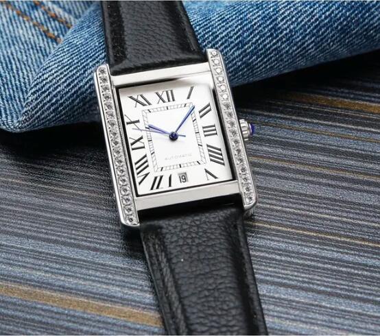 Luxury New Mens Tanks Automatic Mechanical Watch Black Brown Beathe Scratch-proof Diamond Fashion Watches