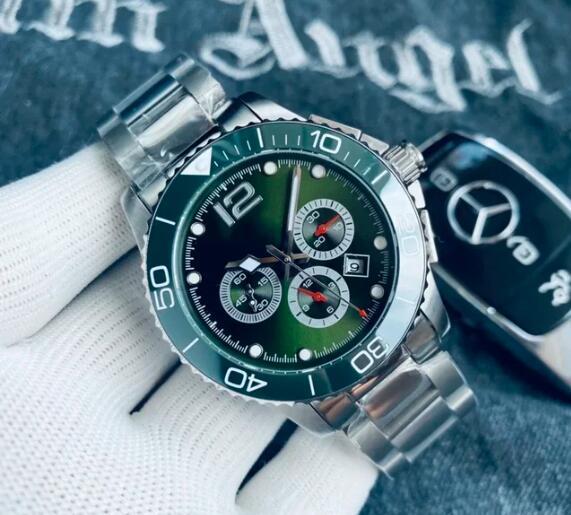 Luxury New Mens Watch Rotatable Ceramic Ring Automatic Mechanical Steel Strap Reloj Hombre