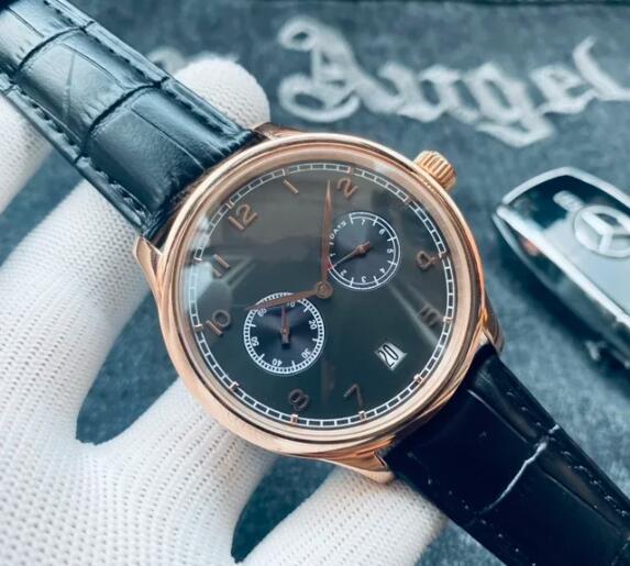 Luxury New Mens Automatic Mechanical Watch Rose Gold Black White Leather Strap Fashion Watches