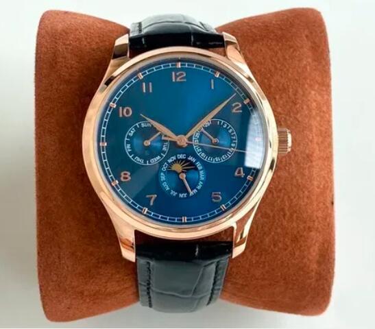 Luxury New Automatic Mechanical Men's Watch Rose Gold Black Leather Fashion Watches