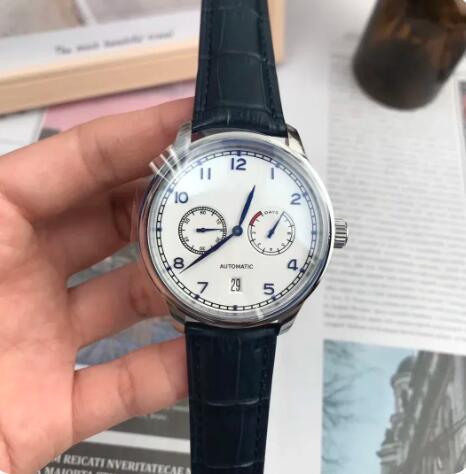 Luxury New Mens Mechanical Watch Pilots Prince Automatic Blue Leather Fashion Watches