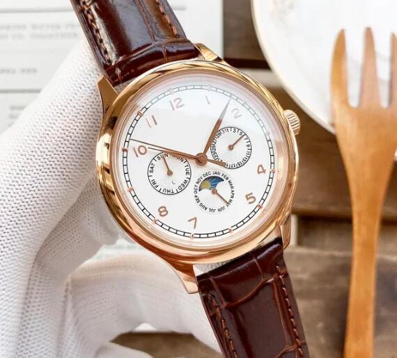 Luxury New Mens Automatic Mechanical Watch Black Leather Rose Gold Sport Watches