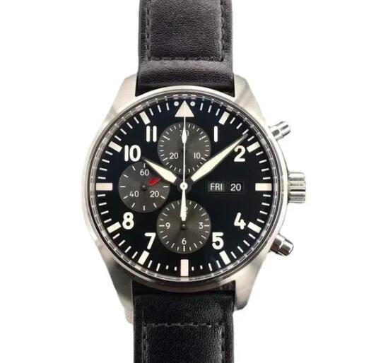 Luxury New Automatic Watch for Men Mechanical Watches Stainless Steel Big Pilots Brown Leather Green Blue Dial 43mm