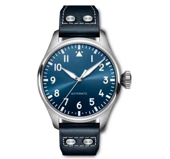 Luxury New Mens Mechanical Watch Big Pilots Automatic Blue Leather Reloj Hombre
