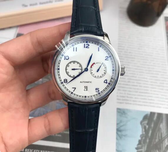 Luxury New Mens Mechanical Watch Pilots Prince Automatic Blue Leather Fashion Watches