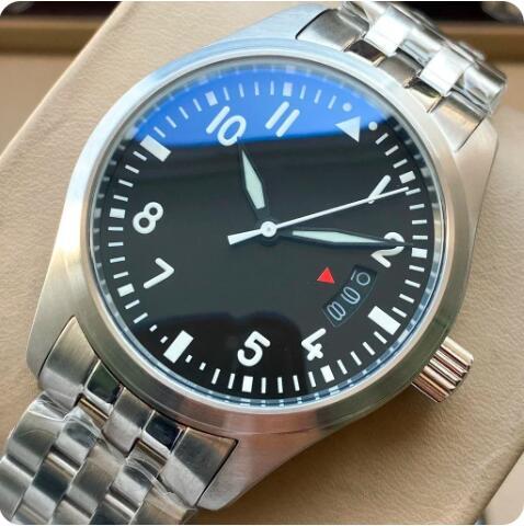 Luxury New Automatic Mechanical Mens Watch Steel Strap Black Dial Fashion Watches