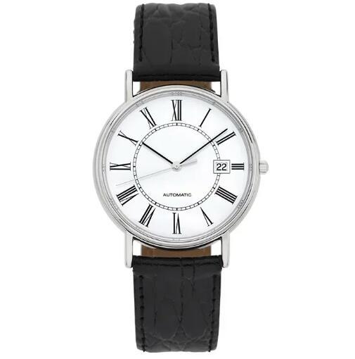 Luxury New Rose Beauty Mens Mechanical Watch Elegant Gentleman Automatic Black Leather Sport Watches