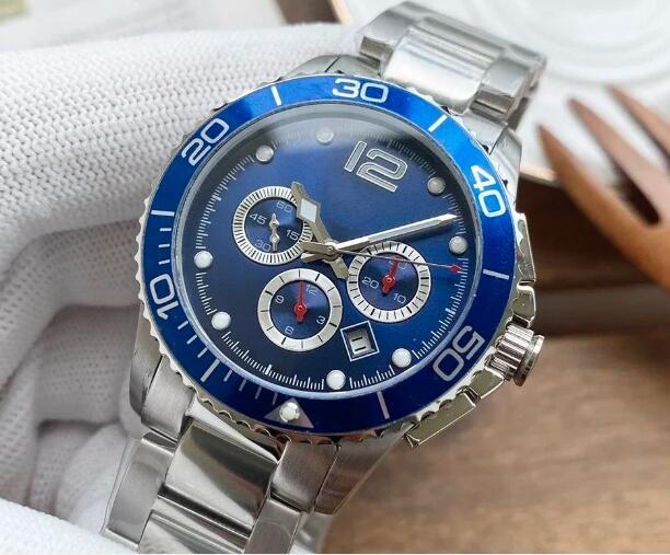 Luxury New Mens Automatic Mechanical Watch Concas Blue Ceramic Sport Watches