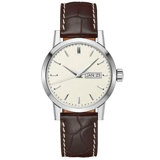 Luxury New Retro Mechanical Watch Mens Automatic Brown Leather Daydate Fashion Watches