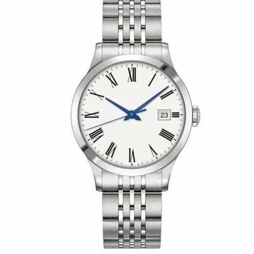 Luxury New Watch Mens Mechanical Automatic Black Leather White Dial Reloj Hombre
