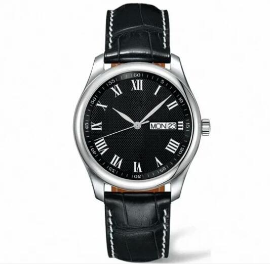 Luxury New Mens Automatic Mechanical Black Brown Leather Watch Relogio Masculino