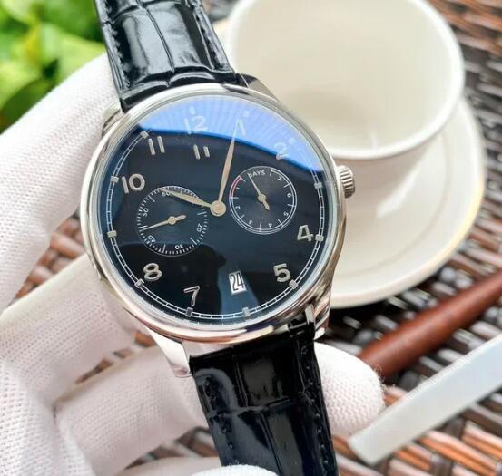 Luxury New Mens Automatic Mechanical Watch Black Blue Leather Rose Gold Fashion Watches