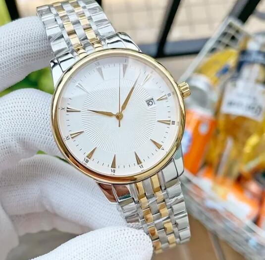 Luxury New Mens Automatic Mechanical Movement 40mm Watch White Dial Sport Watches