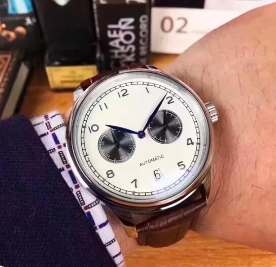 Luxury New Mens Mechanical Watch Pilots Black Leather Automatic Fashion Watches